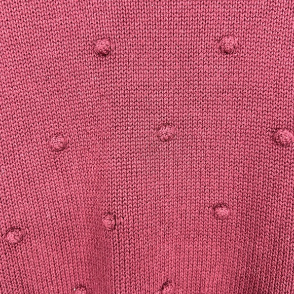 Style & Co Purple Red Textured Knit Cotton Sweater - Picture 3 of 5